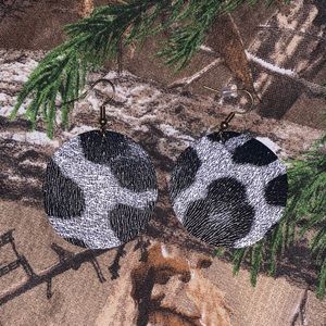 Circle Print Earrings